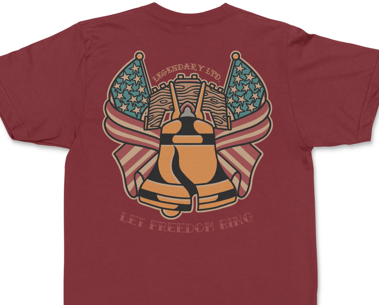 11"x11" Legendary Transfers Liberty Bell Back Print